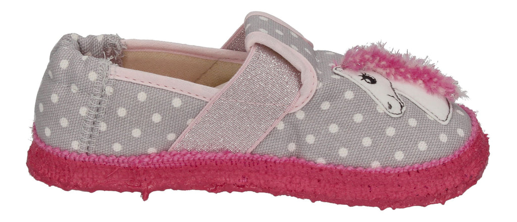 NANGA Kinderschuhe - Hausschuhe PFERDCHEN  - hellgrau-3