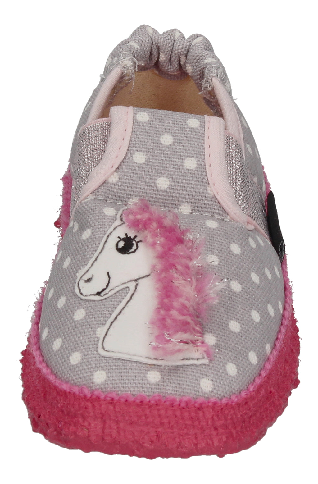 NANGA Kinderschuhe - Hausschuhe PFERDCHEN  - hellgrau-2