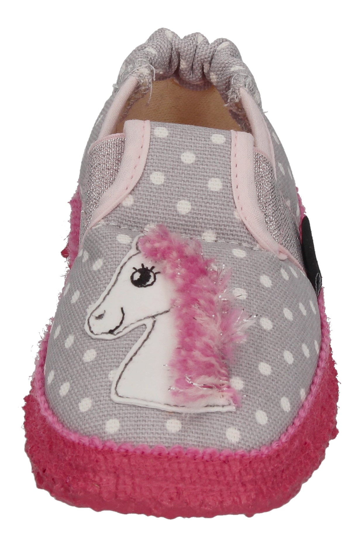 NANGA Kinderschuhe - Hausschuhe PFERDCHEN  - hellgrau-2