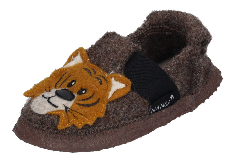 NANGA Kinderschuhe - Hausschuhe ROAR TIGER - braun-0