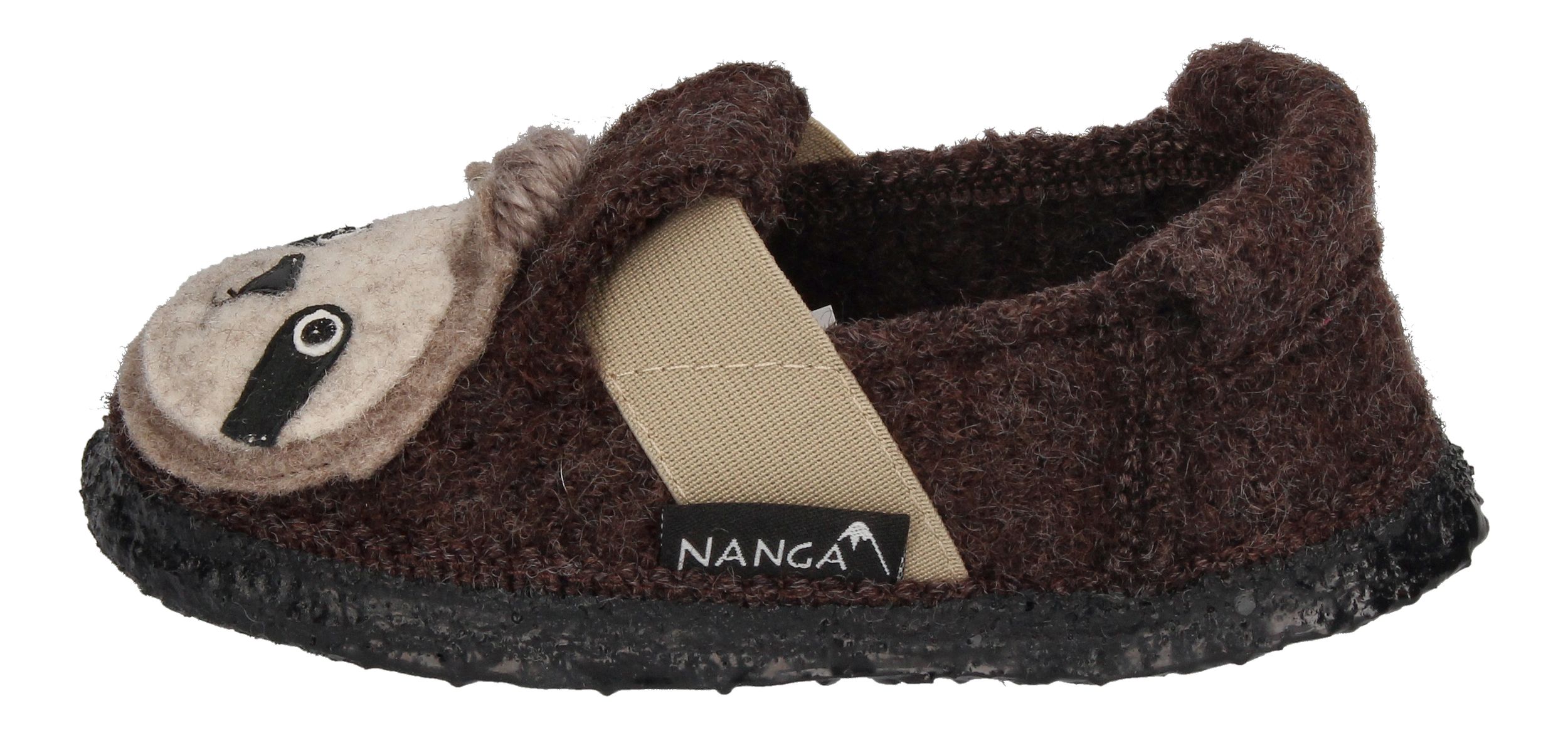 NANGA Kinderschuhe - Hausschuhe SHAGGY SLOTH - braun-1