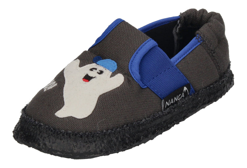 NANGA Kinderschuhe - Hausschuhe SPUKI - dunkelgrau