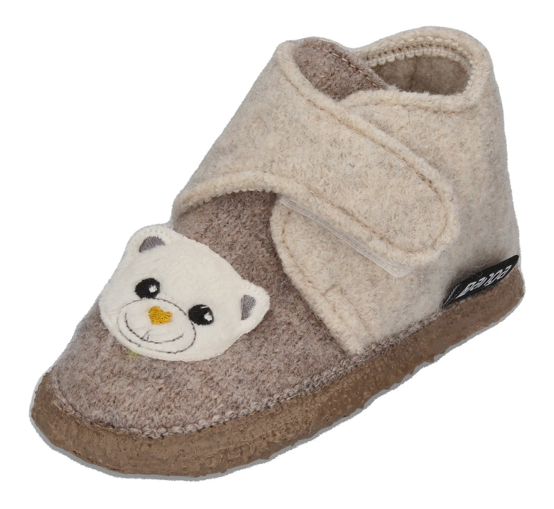 NANGA Kinderschuhe - Hausschuhe TEDDY BEAR - natur-0