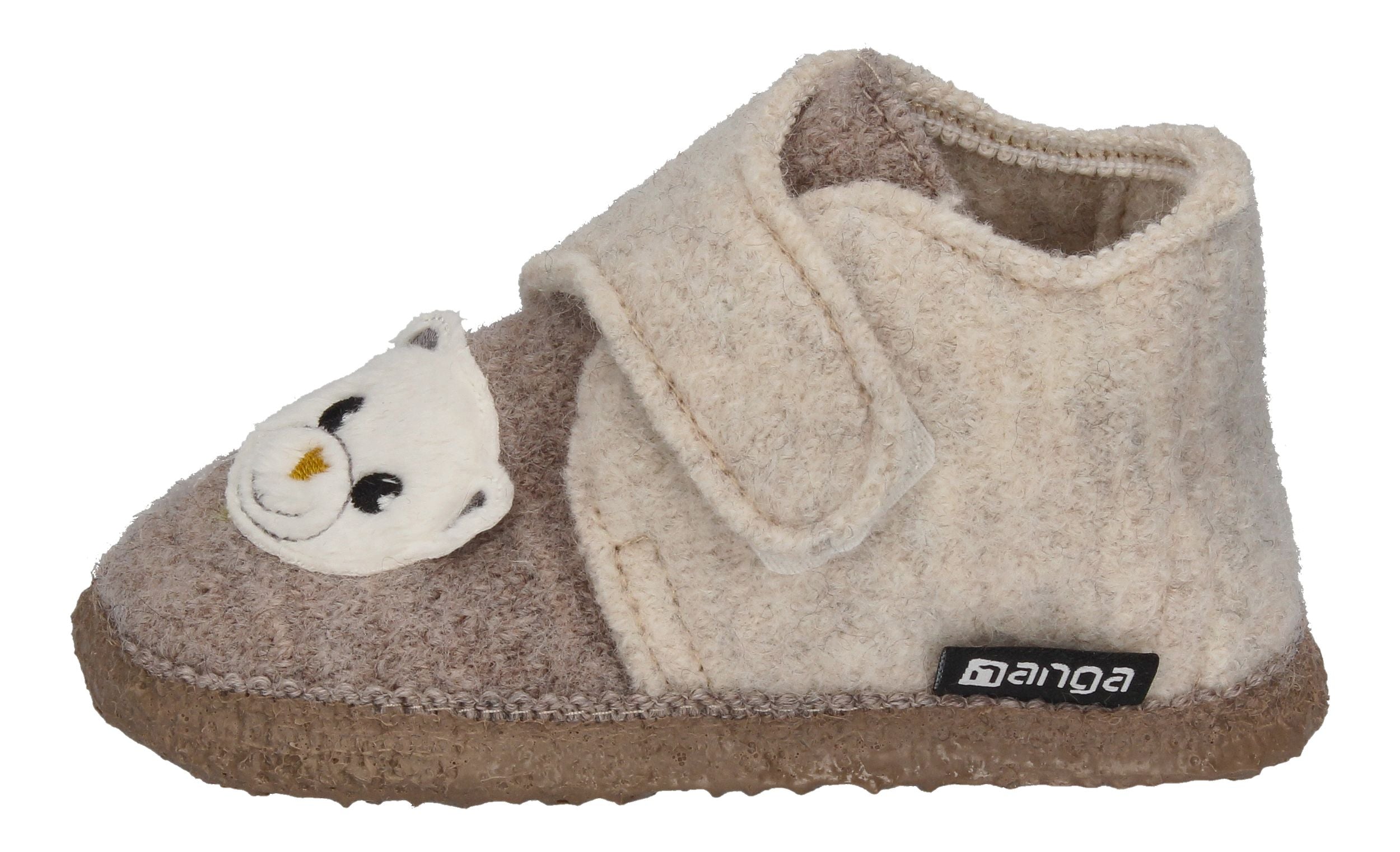 NANGA Kinderschuhe - Hausschuhe TEDDY BEAR - natur-1
