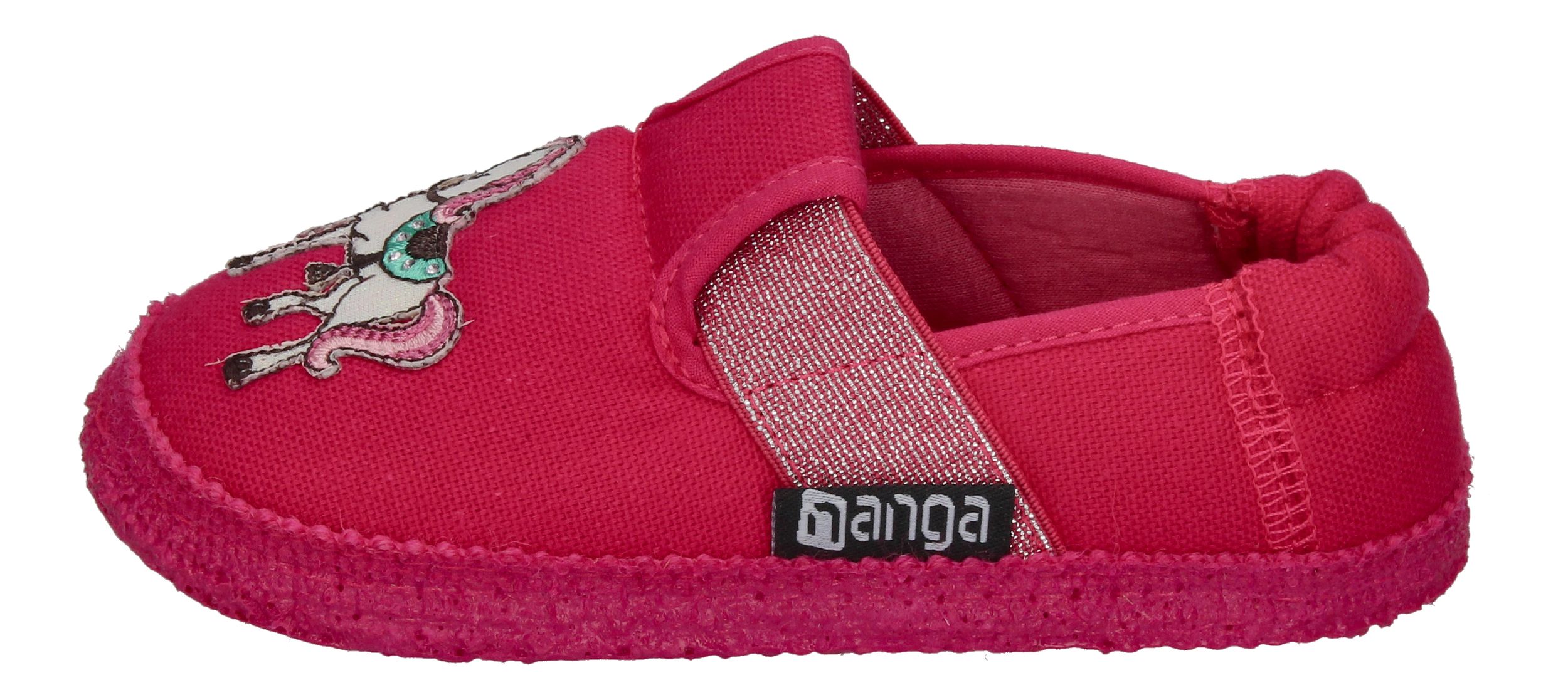 NANGA Kinderschuhe - Hausschuhe ZIRKUS - himbeere