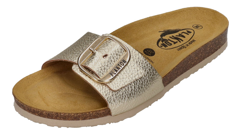 PLAKTON Damenschuhe Pantoletten - BIS 3 181018 lame oro