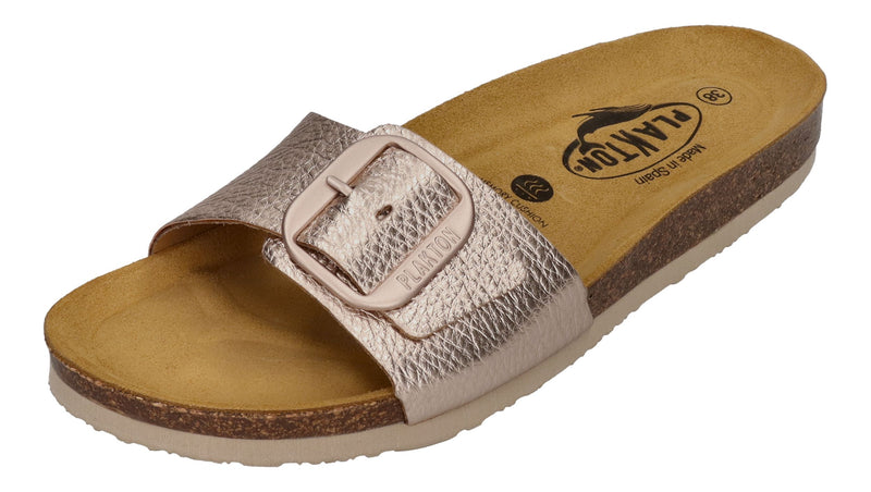 PLAKTON Damenschuhe Pantoletten - BIS 3 181018 lame rose