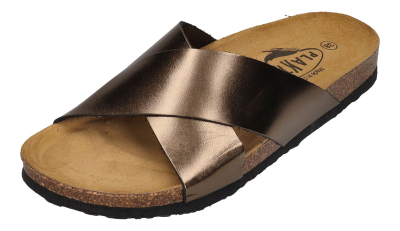 PLAKTON Damenschuhe Pantoletten - BIBI 181051 - bronze