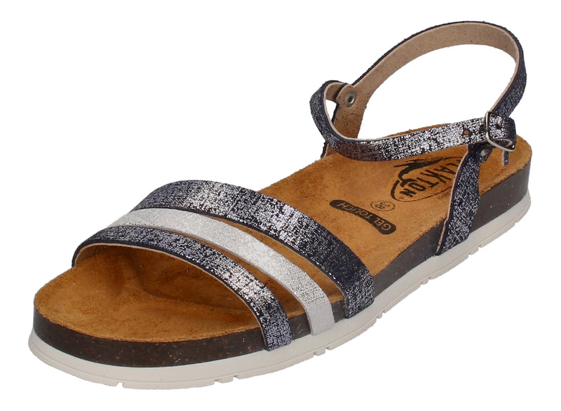 PLAKTON Damenschuhe Sandaletten GREEN 565080 azul blanco-0