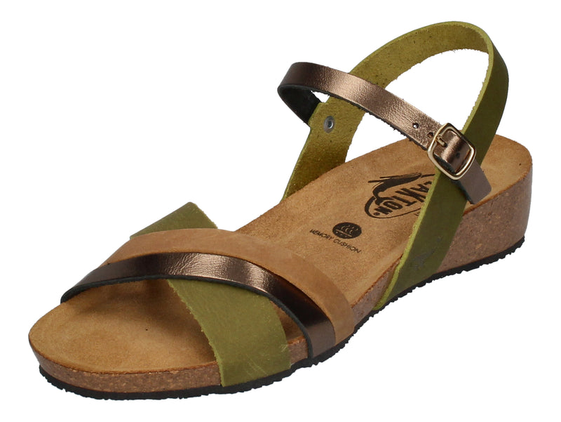 PLAKTON Sandaletten - NORTE 775895 - metal lux kaki-0