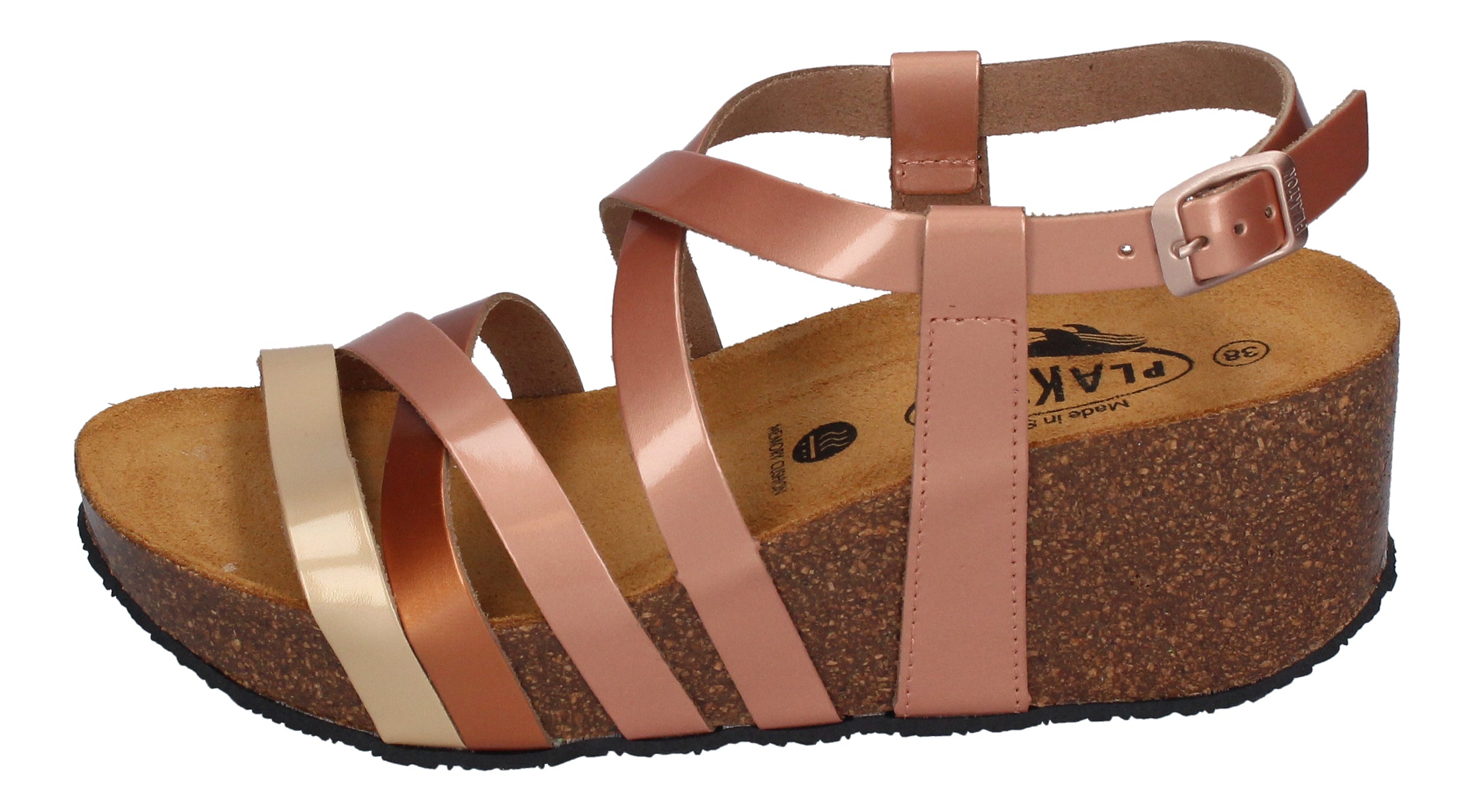 PLAKTON Damen Sandaletten SO SONG 875174 oro cobre rose-1