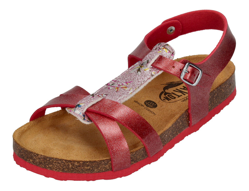 PLAKTON Teenager Sandalen CROSS TEEN 135384 rojo rosa-0