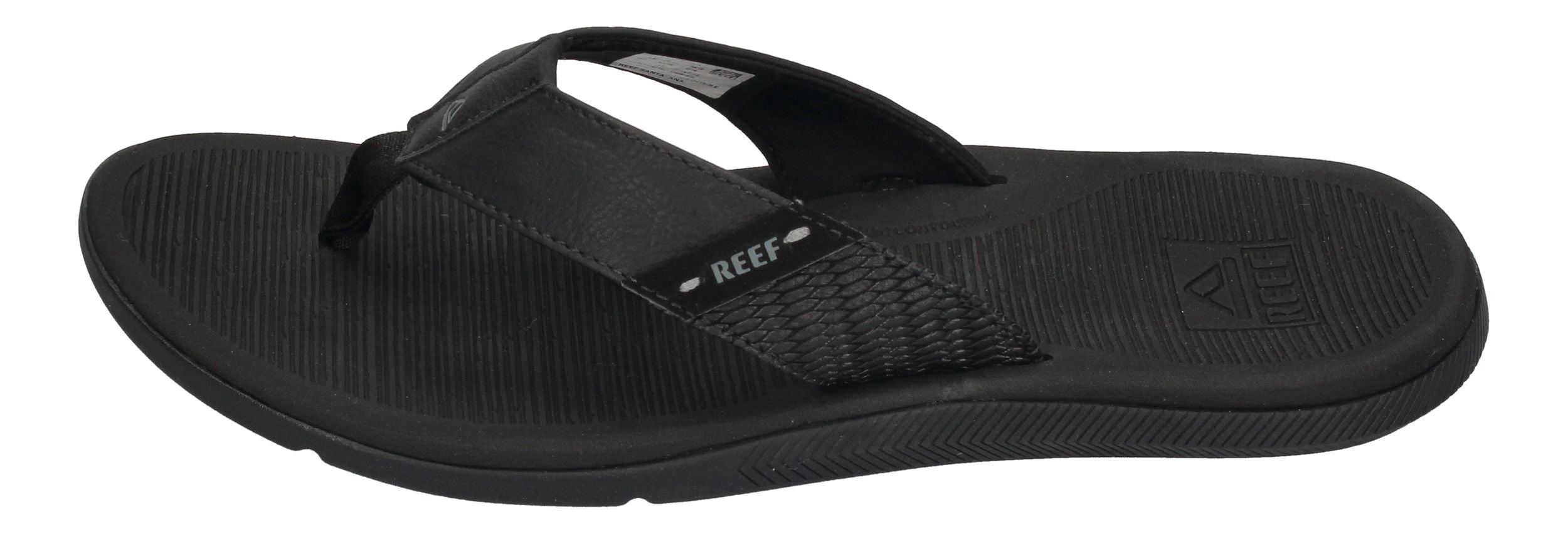 REEF Herrenschuhe Zehentrenner - SANTA ANA - all black-1