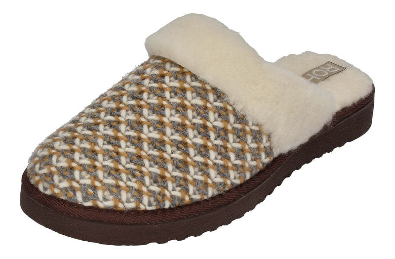 ROHDE gefütterte Damen Hausschuhe - MAIORI 6776-14 natur