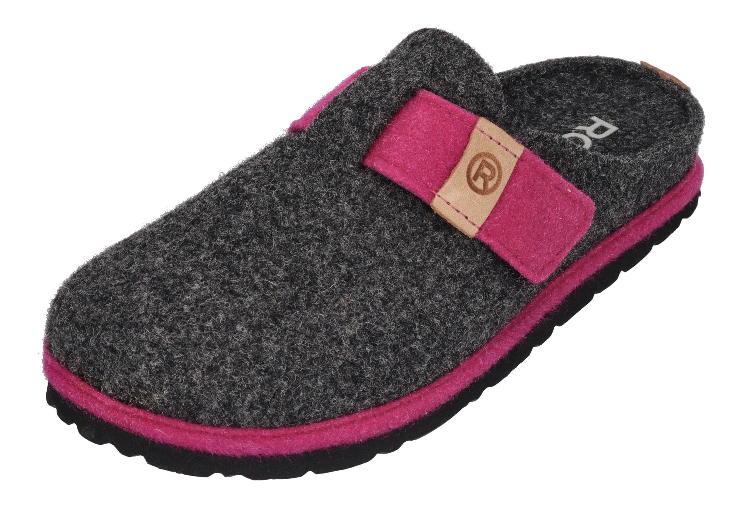 ROHDE Damenschuhe Hausschuhe - D.MERAN 6812 Anthrazit