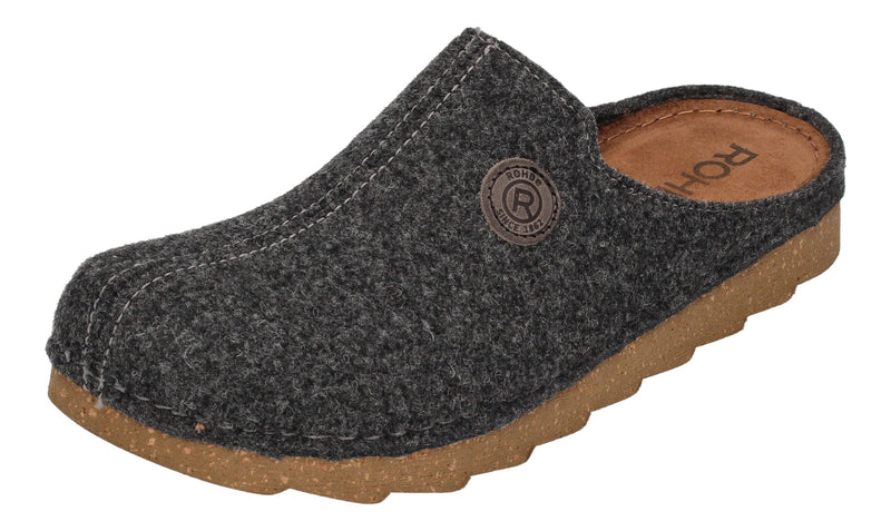 ROHDE Herrenschuhe Hausschuhe FOGGIA-H 7100-82 anthrazit