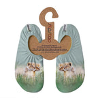 SLIPSTOP Kinder Hausschuhe Badeschuhe Sahara Löwen grün