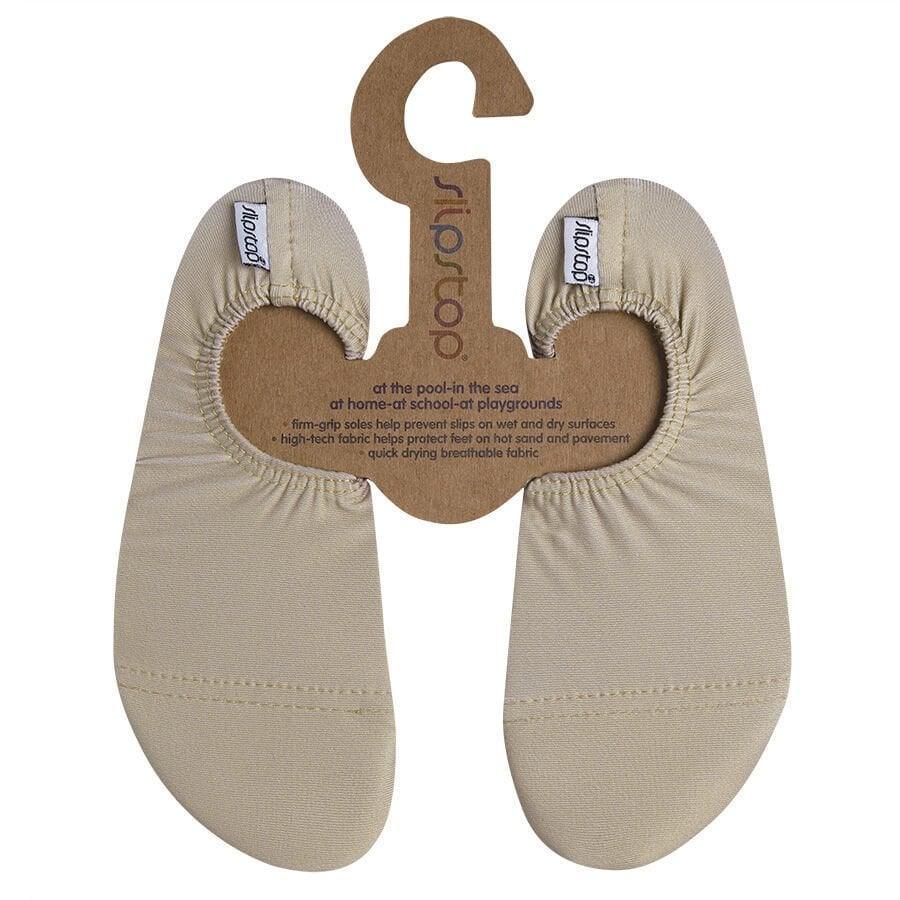 SLIPSTOP Kinder Hausschuhe Badeschuhe Sand hellbeige