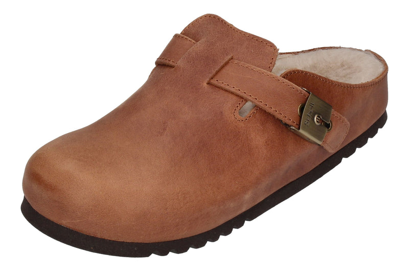 SCHOLL Damen Pantoletten - GRACE FUR F303131175 cognac-0