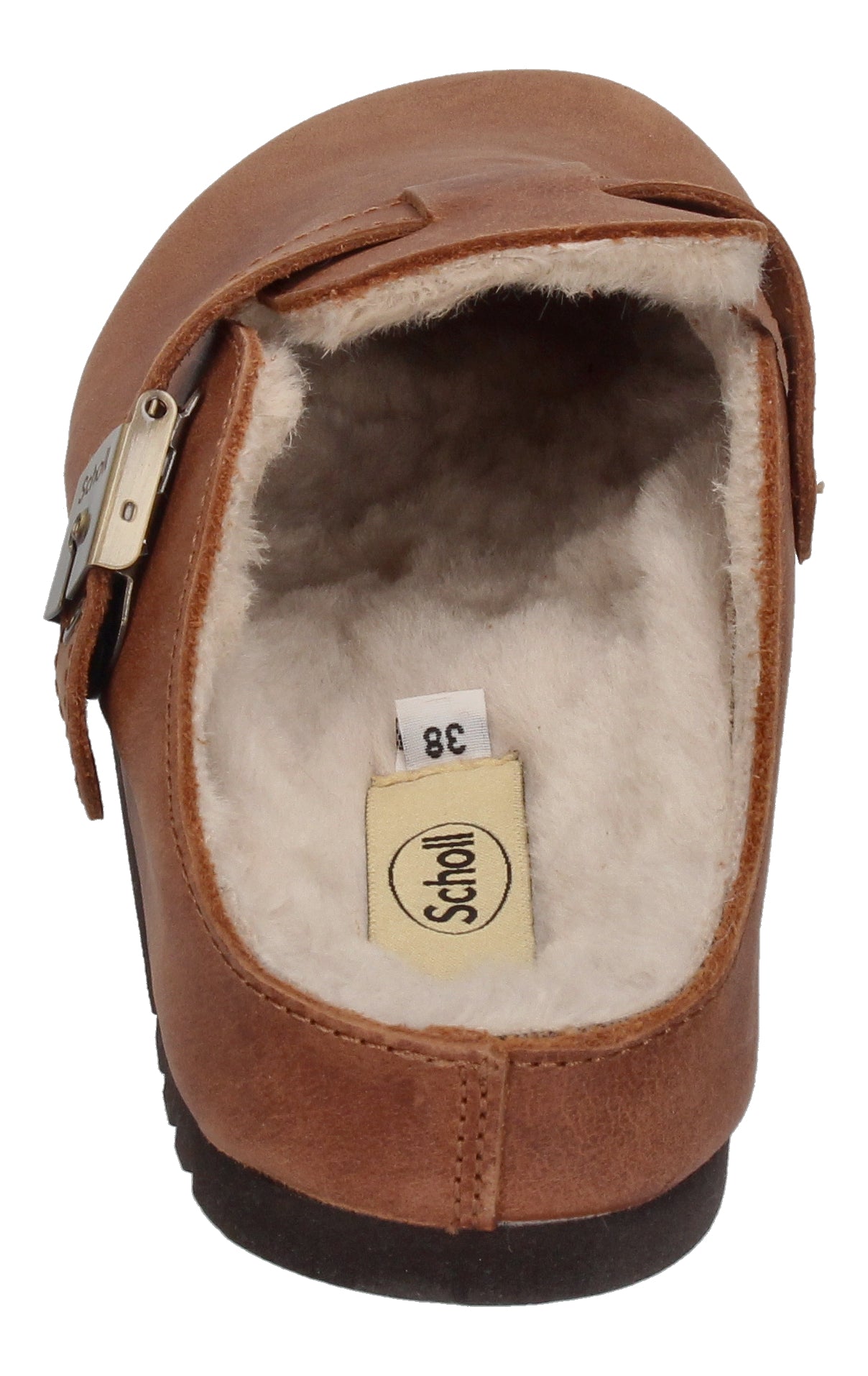 SCHOLL Damen Pantoletten - GRACE FUR F303131175 cognac-4