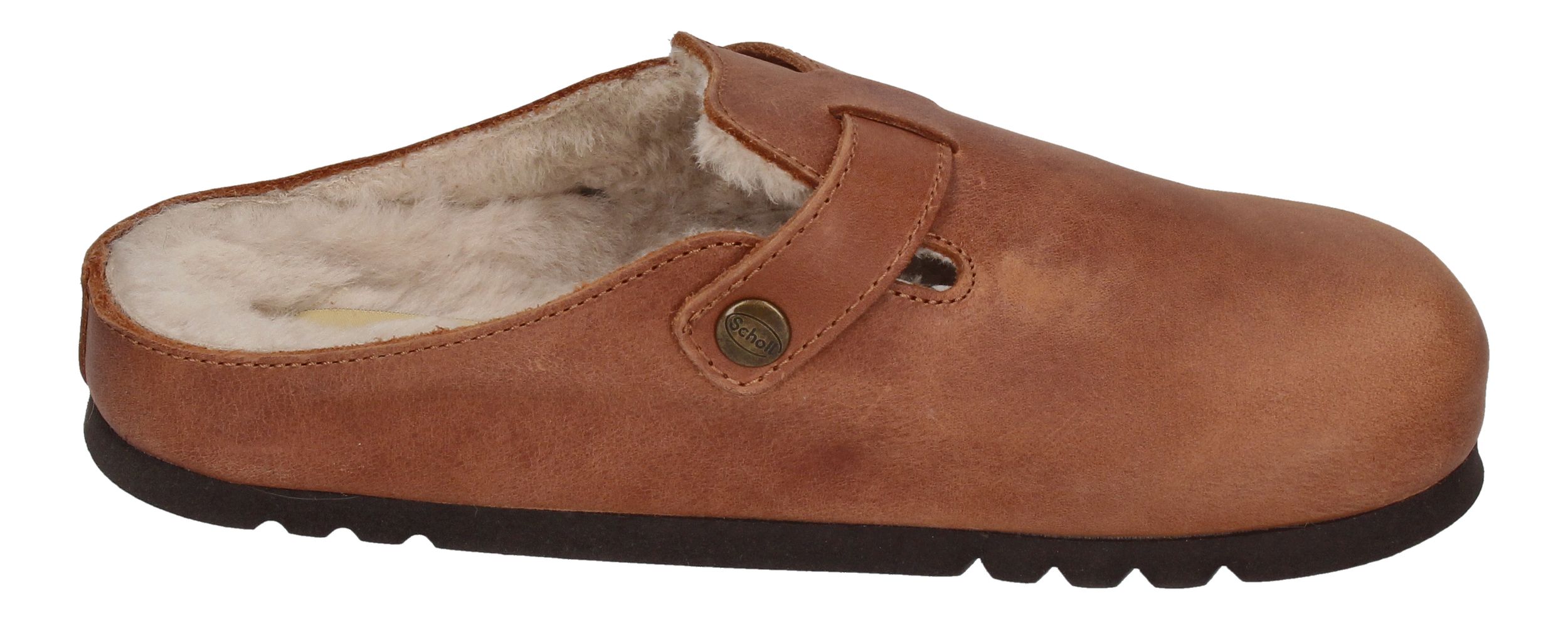 SCHOLL Damen Pantoletten - GRACE FUR F303131175 cognac-3
