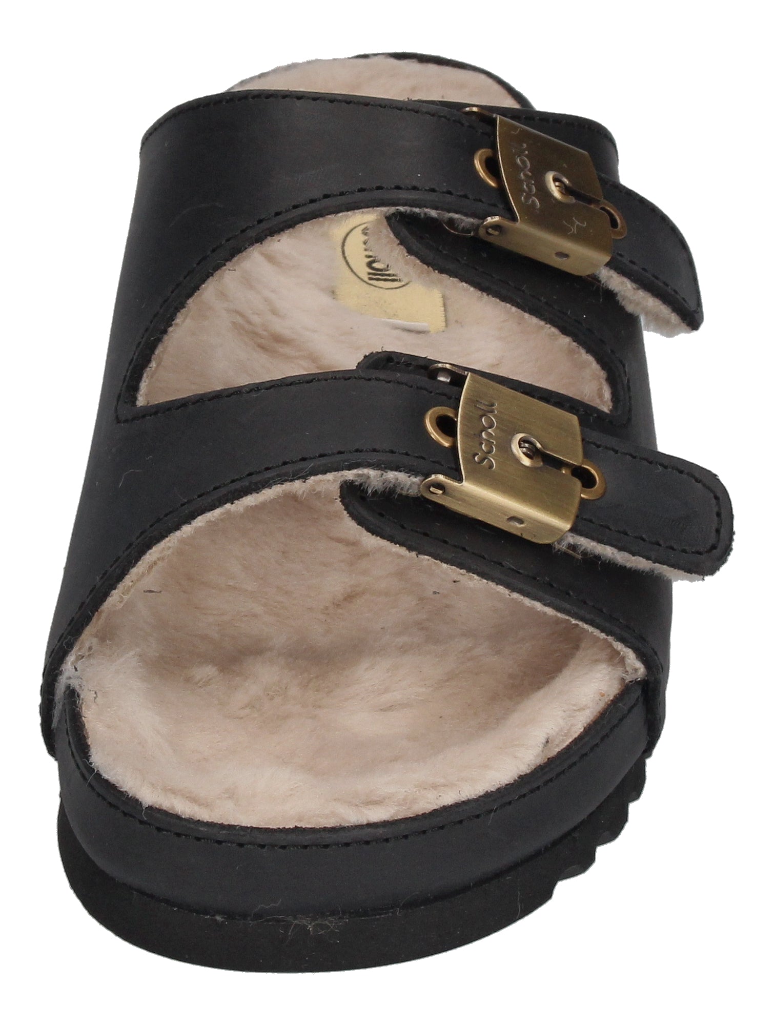 SCHOLL Damenschuhe Pantoletten KIM FUR - black-2