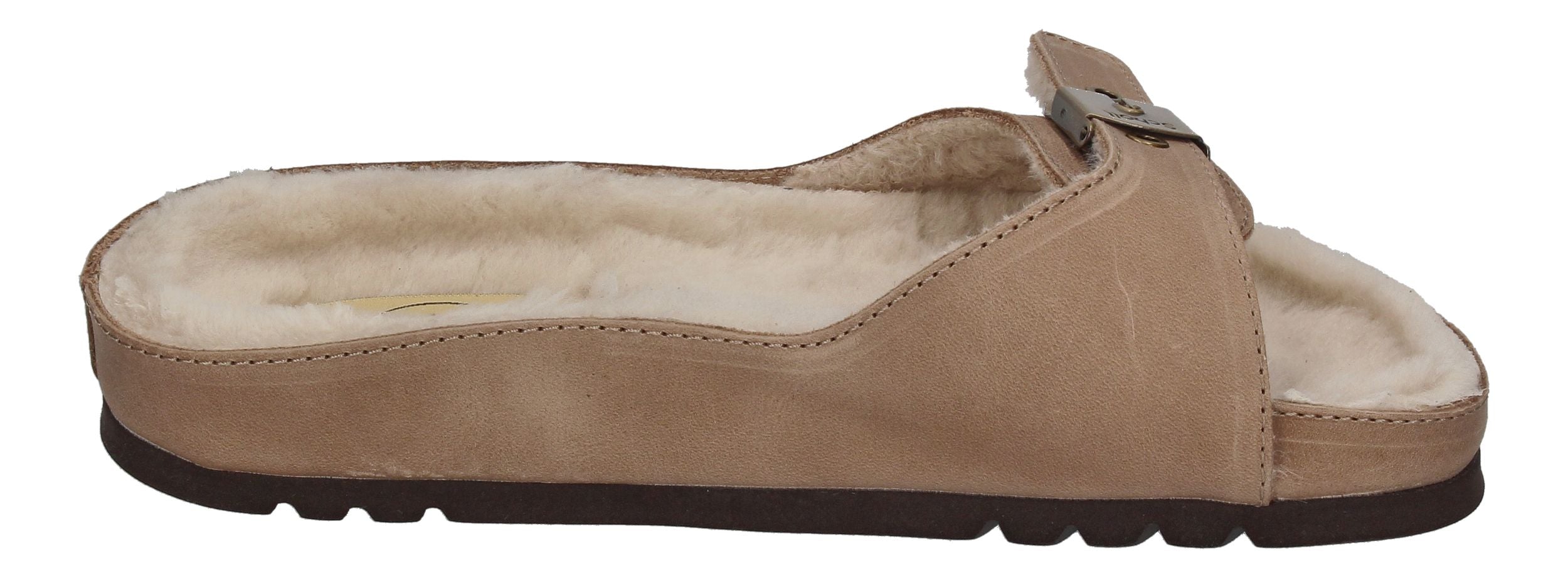 SCHOLL Damenschuhe Pantoletten MEG FUR - taupe-3