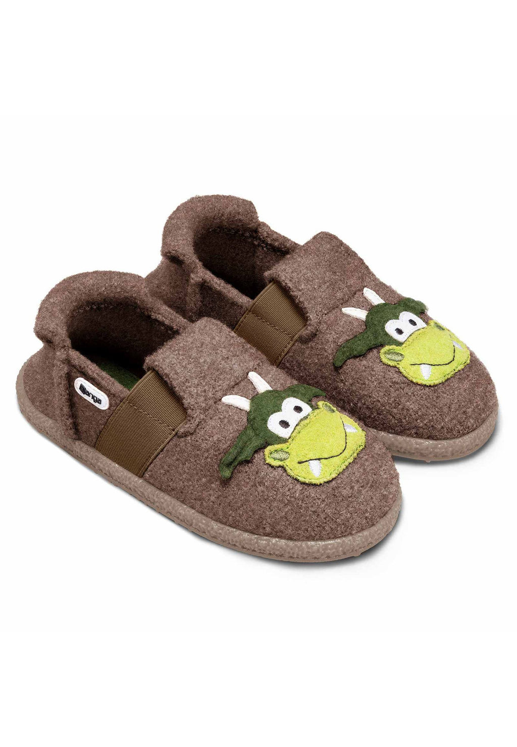 NANGA Kinder Hausschuhe Schurwolle MAGIC DRAGON 2.0 braun