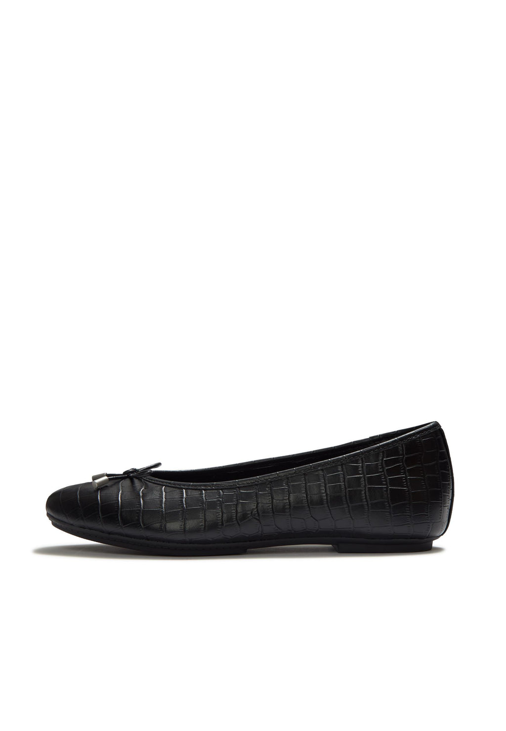 FITFLOP Damen Ballerina DELICATO CROCODILE all black