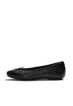 FITFLOP Damen Ballerina DELICATO CROCODILE all black