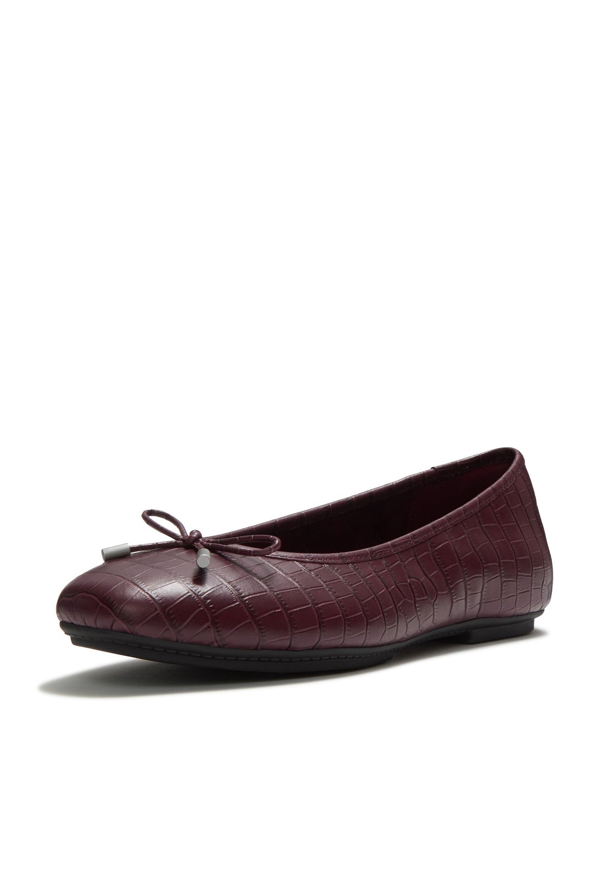 FITFLOP Damen Ballerina DELICATO CROCODILE dark merlot