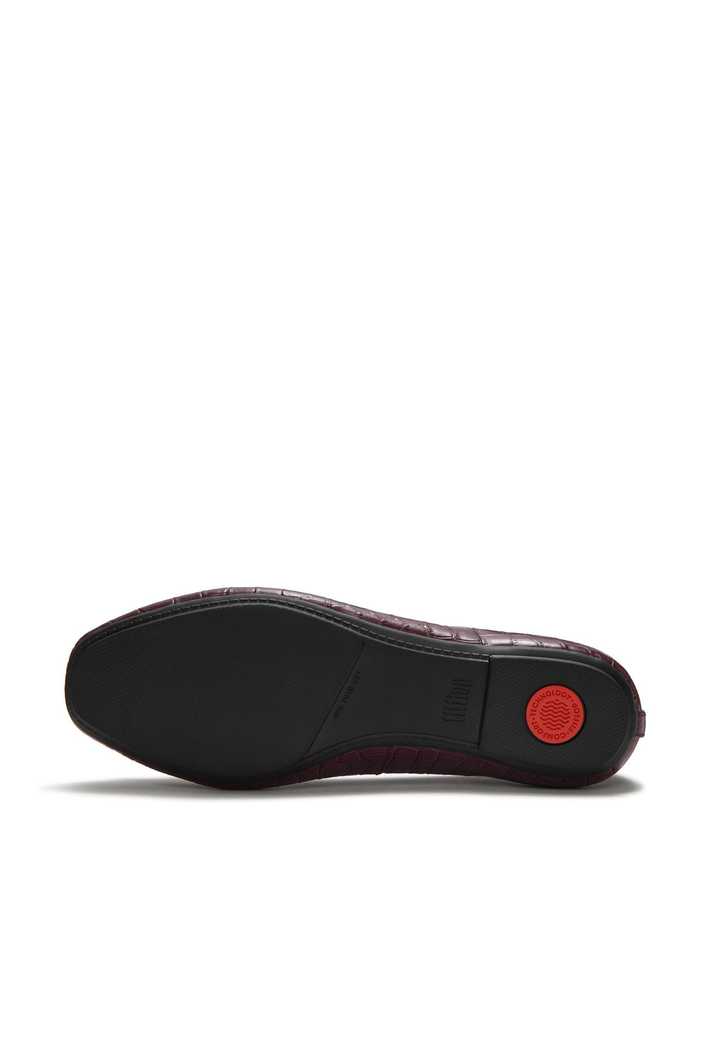 FITFLOP Damen Ballerina DELICATO CROCODILE dark merlot