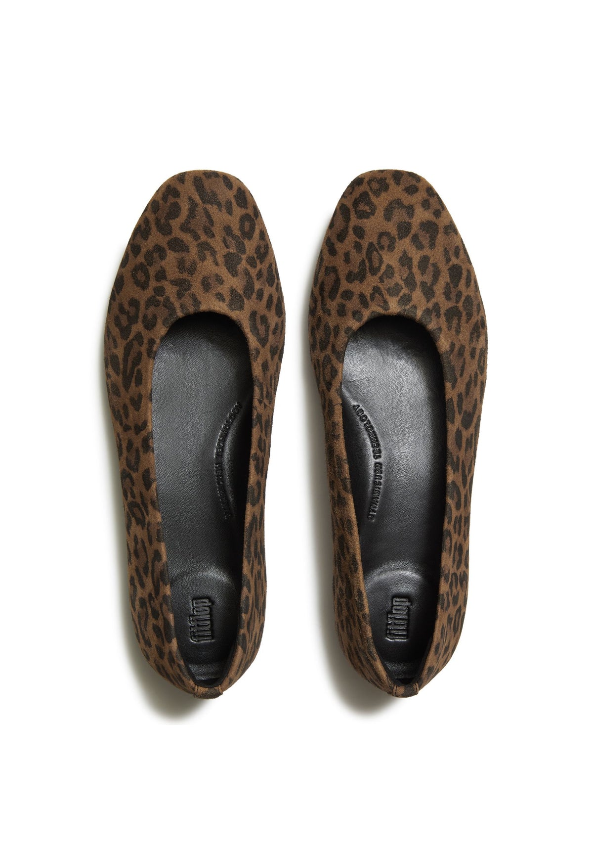 FITFLOP Damen Ballerina DELICATO SUEDE LEO tan black