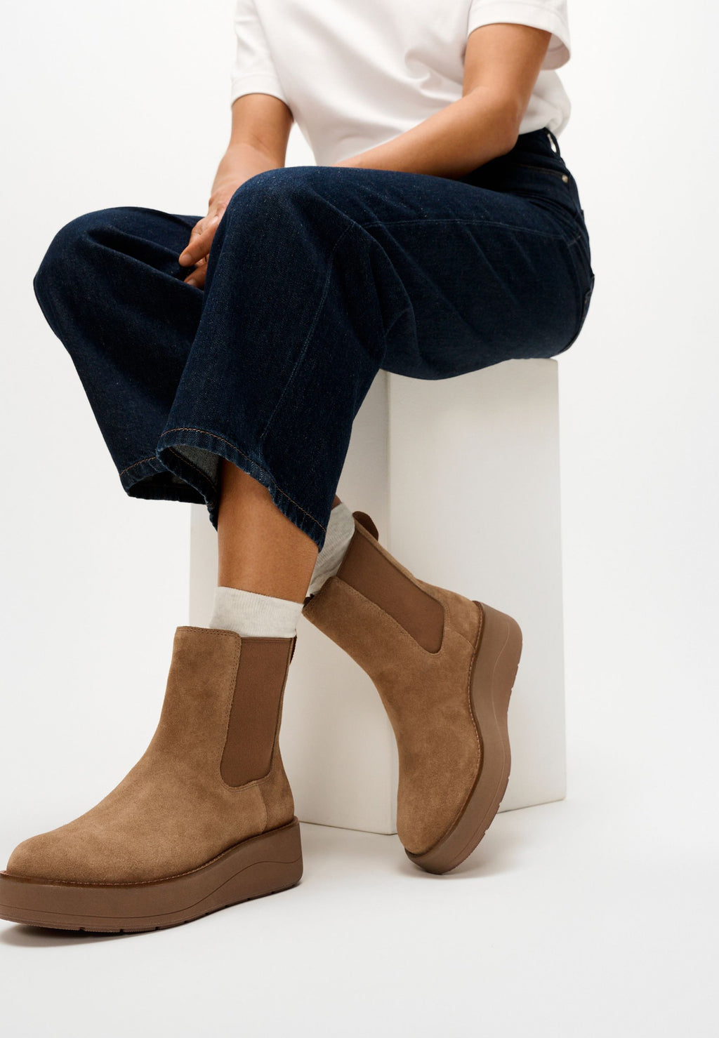FITFLOP Damen Chelseaboot GEN-FF ROAM SUEDE terracotta