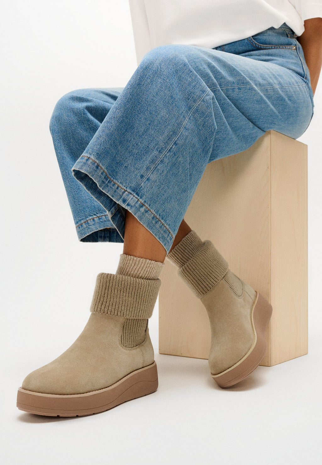 FITFLOP Damen Chelseaboot GEN-FF ROAM S KNIT cappuccino