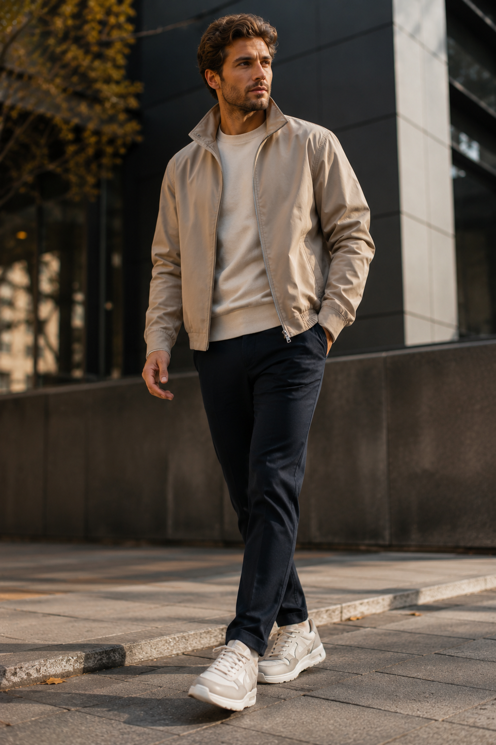 Mann mit modernen Sneakers im urbanen Fashion-Look – shoedeal.de