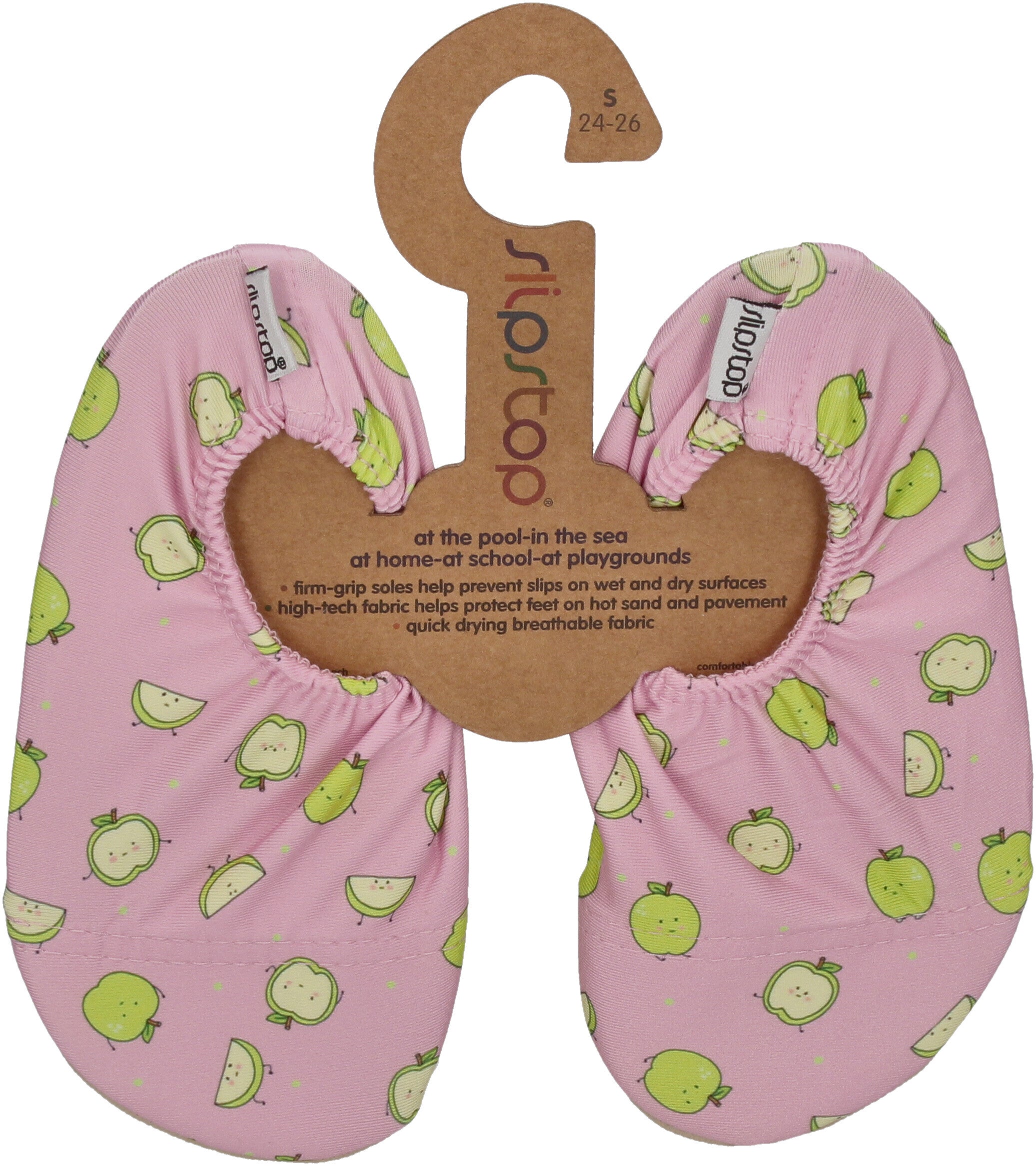 SLIPSTOP Kinder Hausschuhe Badeschuhe APPLE rose yellow-0