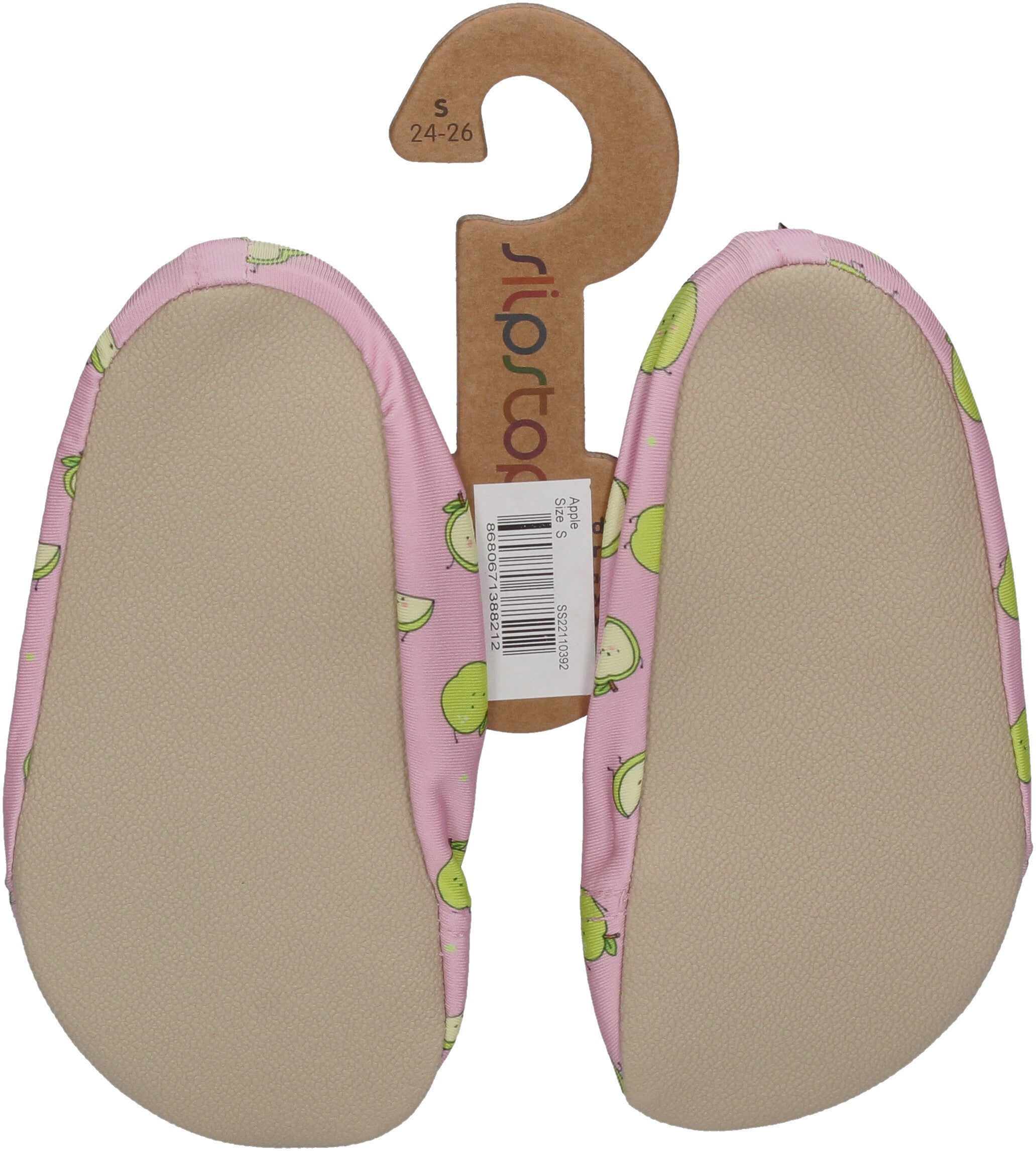 SLIPSTOP Kinder Hausschuhe Badeschuhe APPLE rose yellow-1