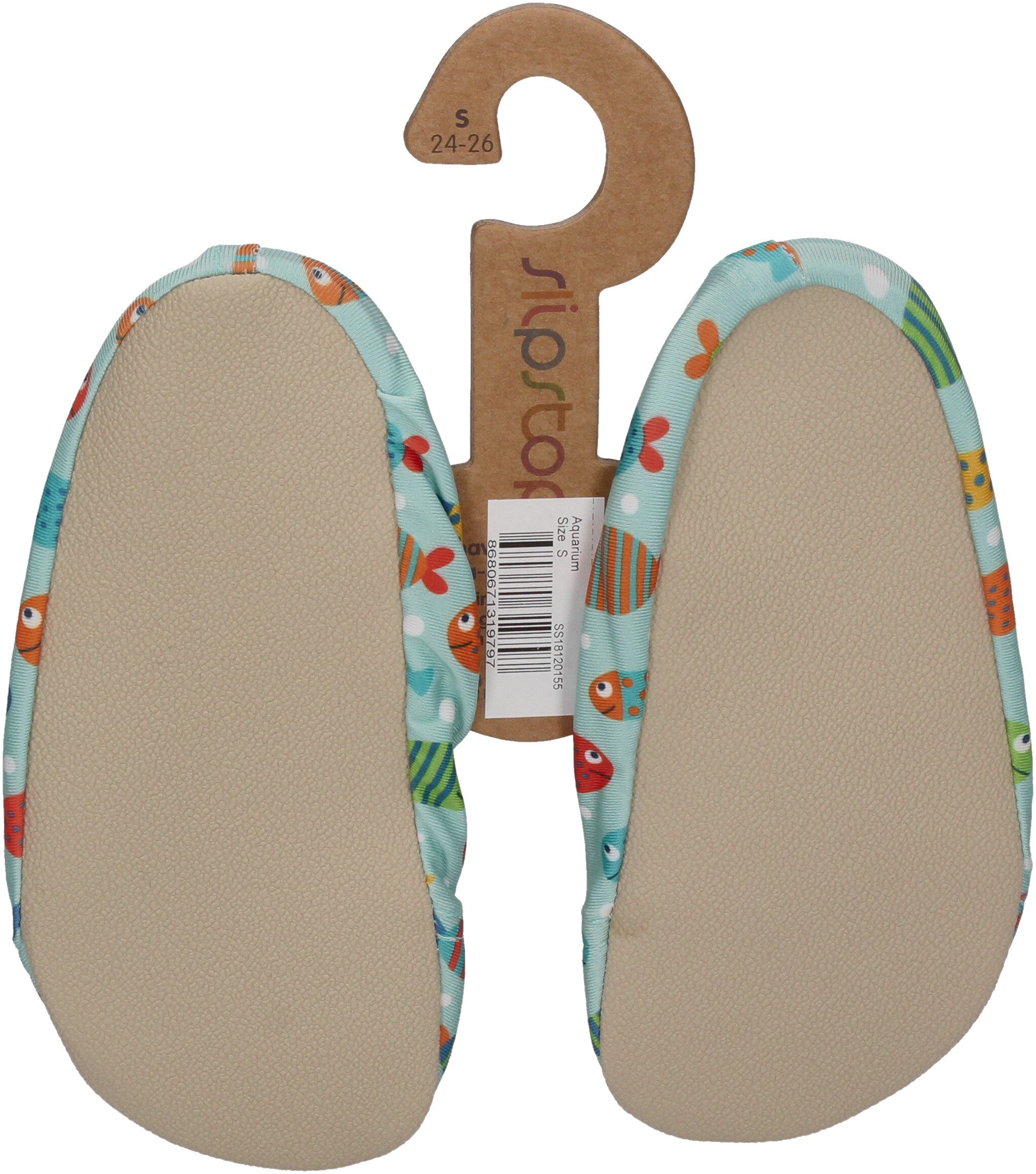 SLIPSTOP Kinder Hausschuhe Badeschuhe AQUARIUM green-1