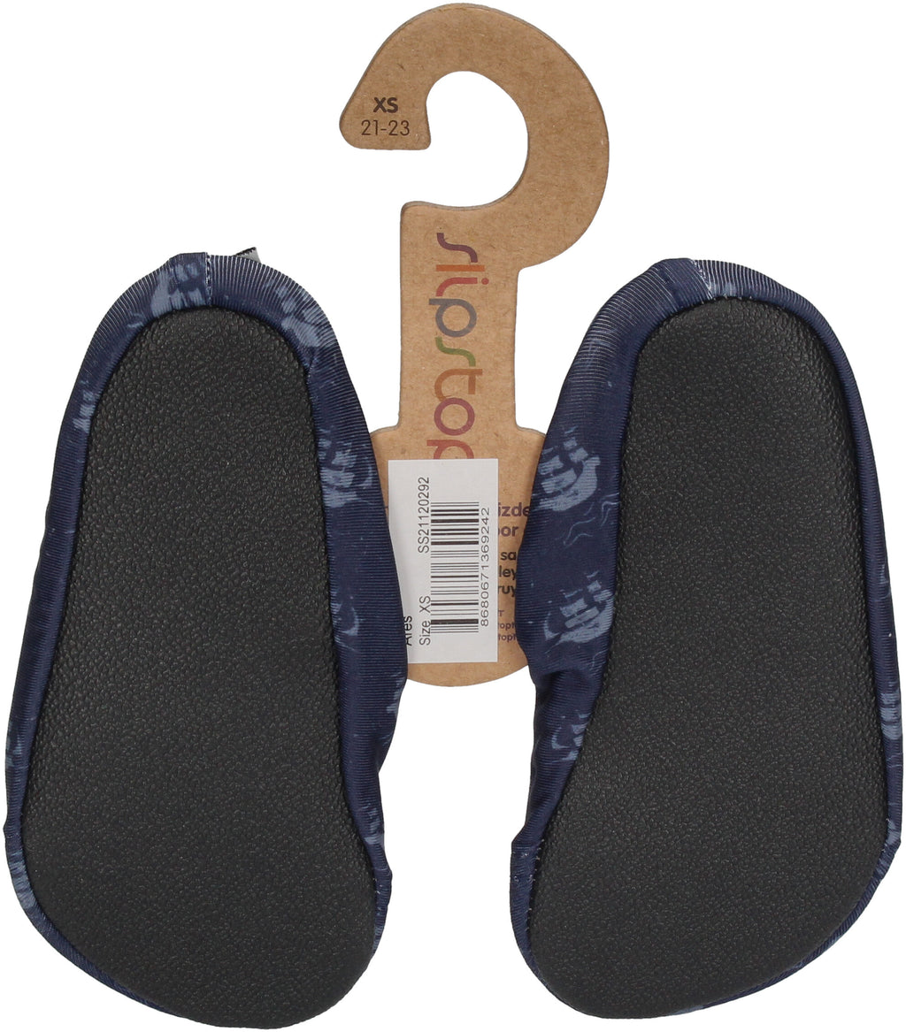SLIPSTOP Hausschuhe Badeschuhe ARES Hai dunkelblau-1