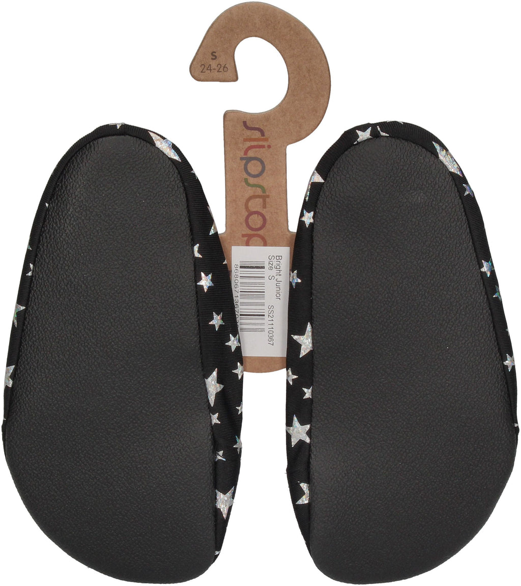 SLIPSTOP - Hausschuhe Badeschuhe BRIGHT Sterne schwarz-1