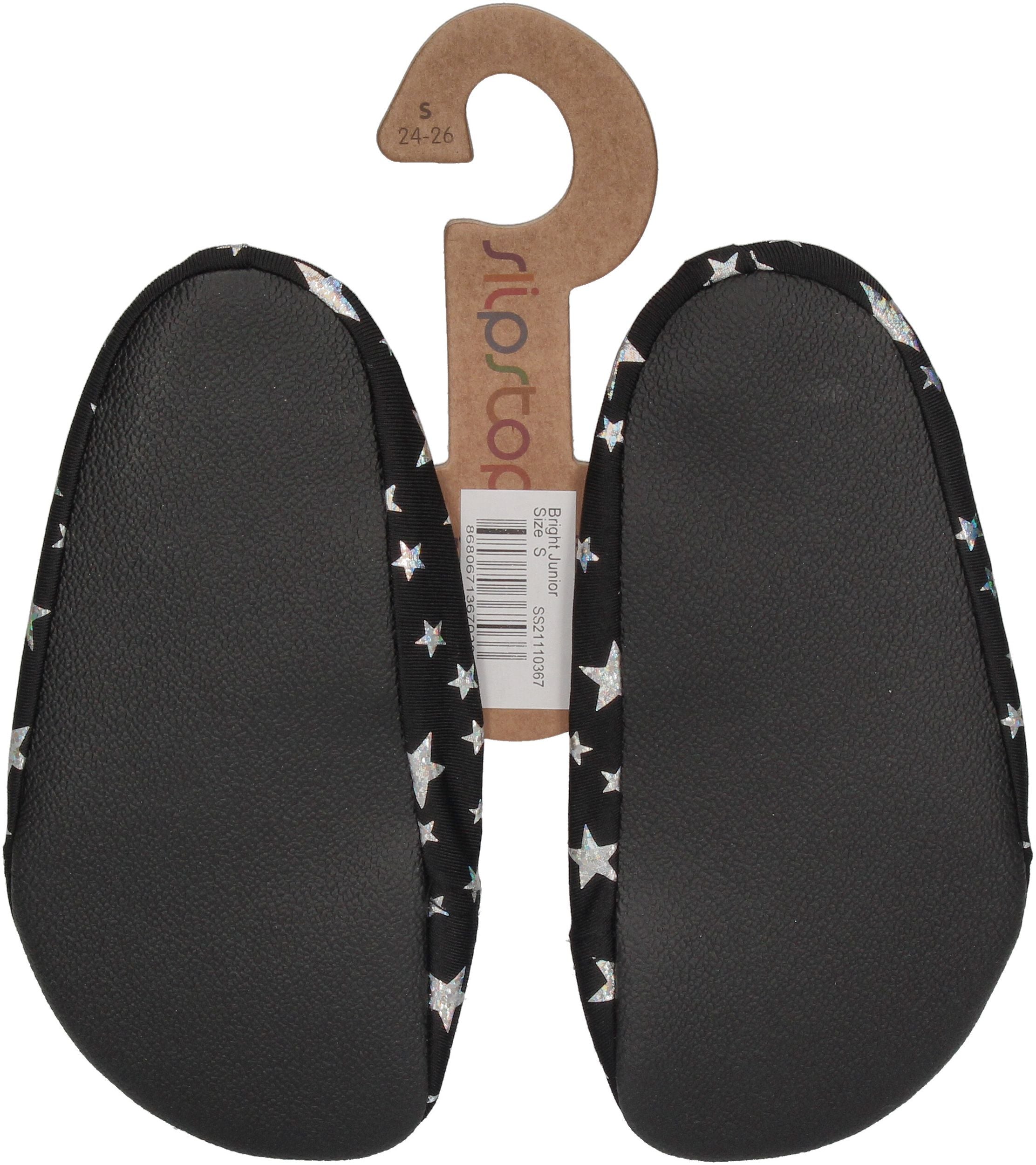 SLIPSTOP - Hausschuhe Badeschuhe BRIGHT Sterne schwarz-1