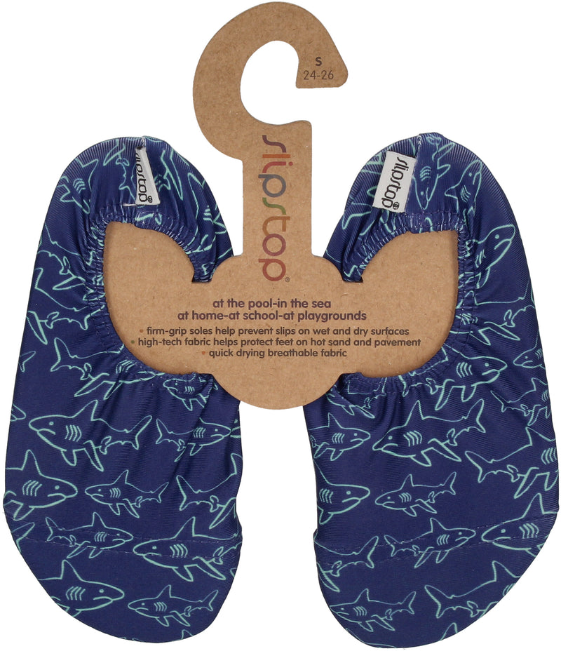 SLIPSTOP Kinder Hausschuhe Badeschuhe BULLSHARK - navy-0