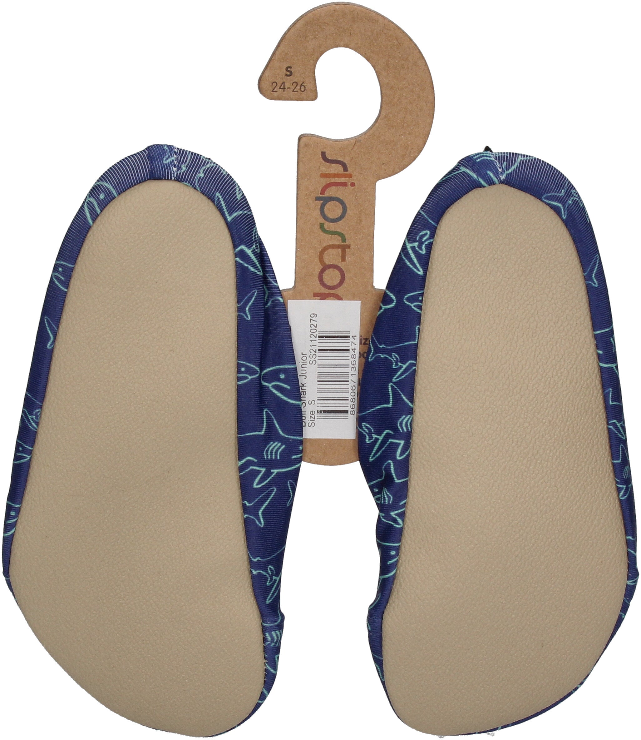SLIPSTOP Kinder Hausschuhe Badeschuhe BULLSHARK - navy-1