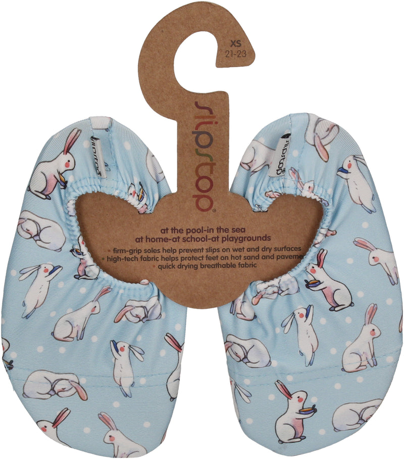 SLIPSTOP Kinder Hausschuhe Badeschuhe BUNNY hellblau-0