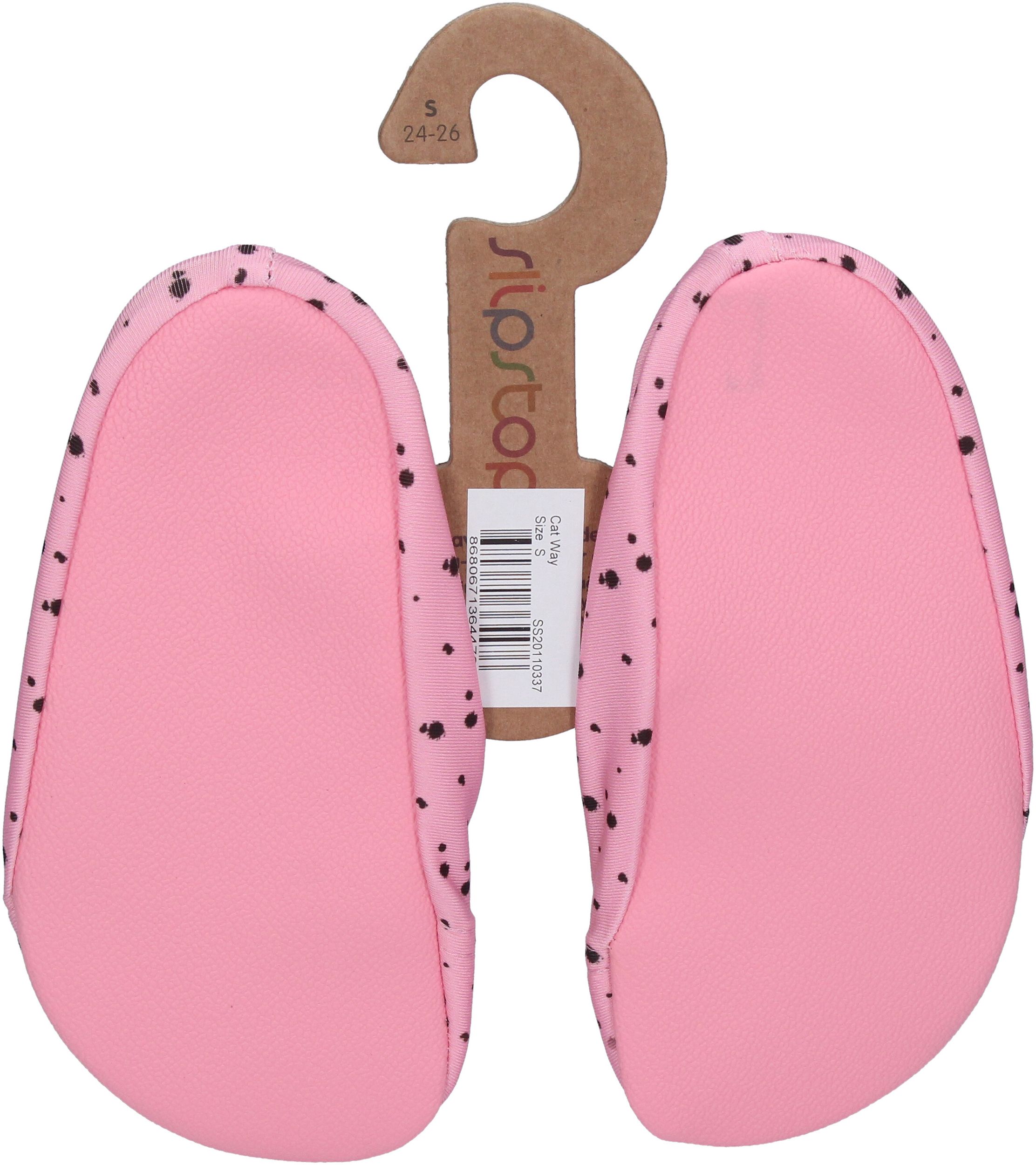 SLIPSTOP Kinder Hausschuhe Badeschuhe CAT WAY - Rosa-1