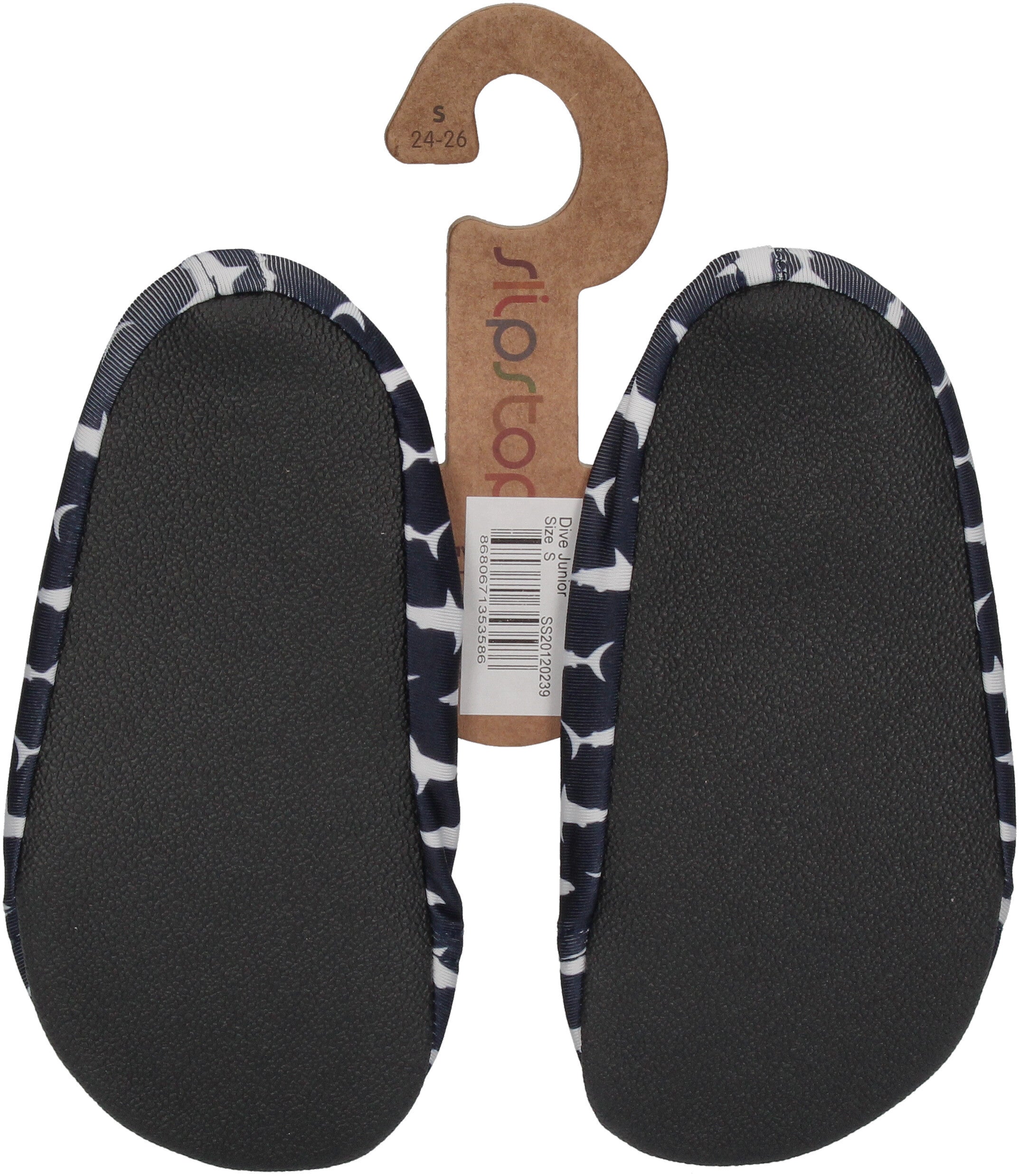 SLIPSTOP Kinder Hausschuhe Badeschuhe DIVE Haie navy-1