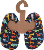 SLIPSTOP Kinder Hausschuhe Badeschuhe FARM schwarz bunt-0