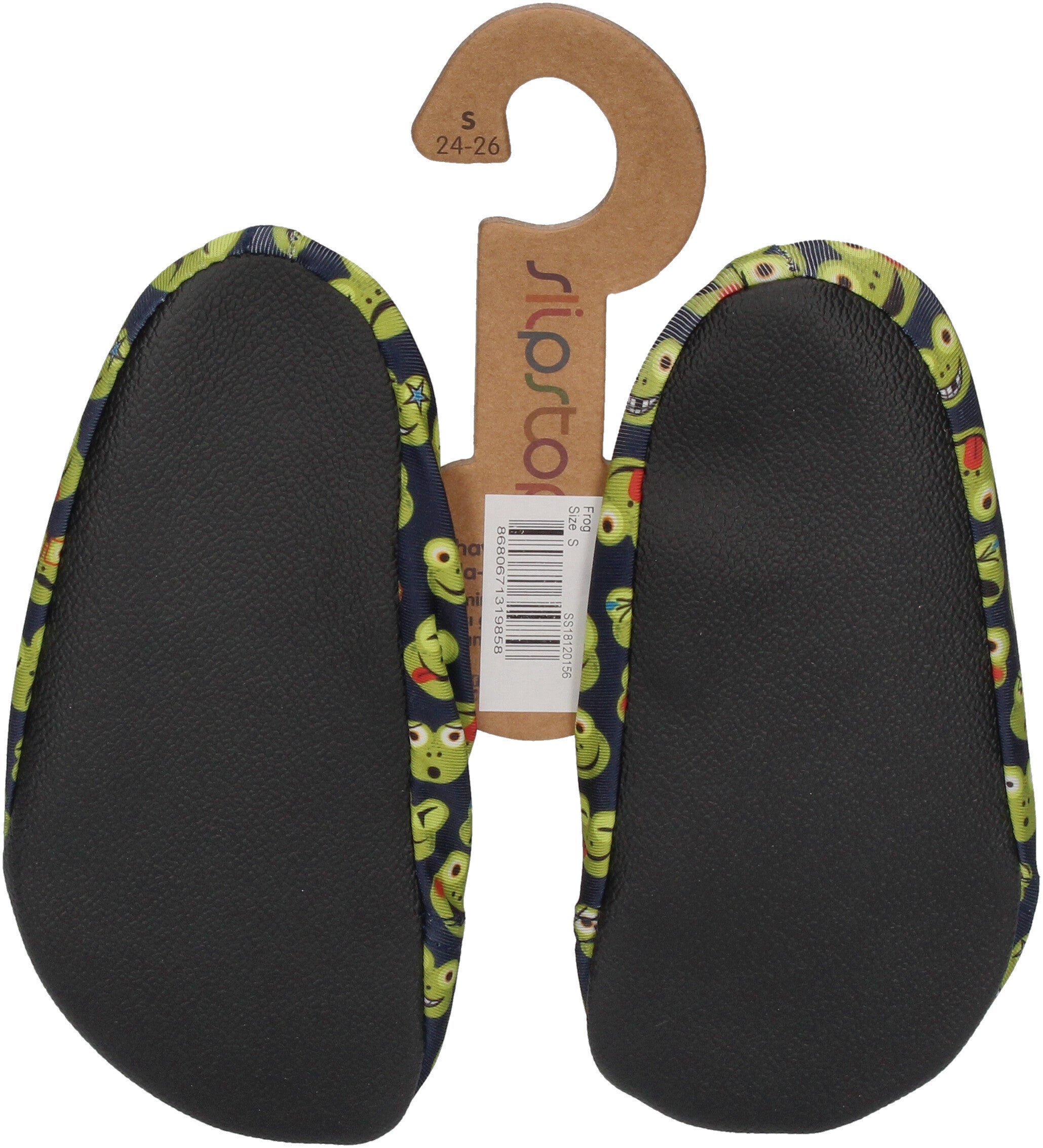 SLIPSTOP Kinder Hausschuhe Badeschuhe FROG - blue green-1