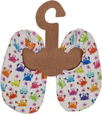 SLIPSTOP Hausschuhe Badeschuhe FUNNY CRABS weiß bunt-0